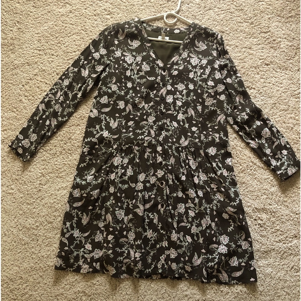 Garnet Hill drop waist floral dress. Size 10